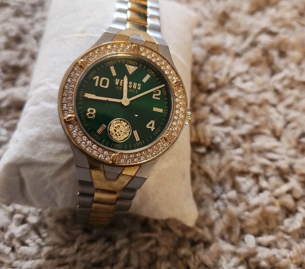 Versus Versace Gold and Green Women's Watch